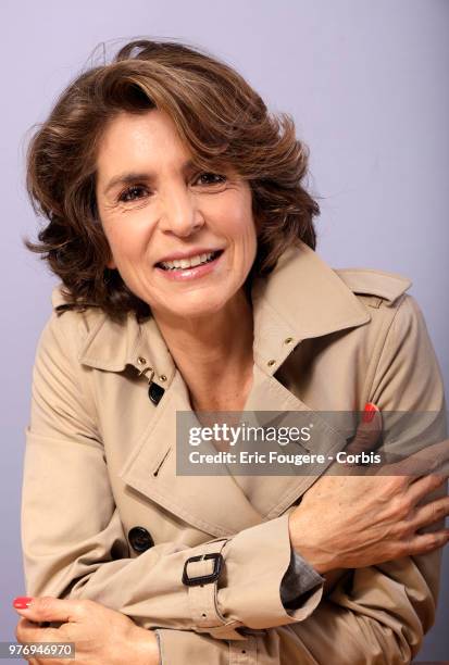 Journalist, great reporter and war reporter Anne Nivat poses during a portrait session in Paris, France on .