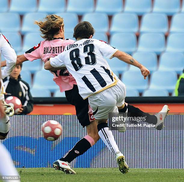 Floro Flores of Udinese scores his second goal during the Serie A match between Udinese Calcio and US Citta di Palermo at Stadio Friuli on March 14,...