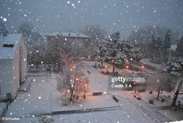 sheki four season - azerbaijan winter stock pictures, royalty-free photos & images