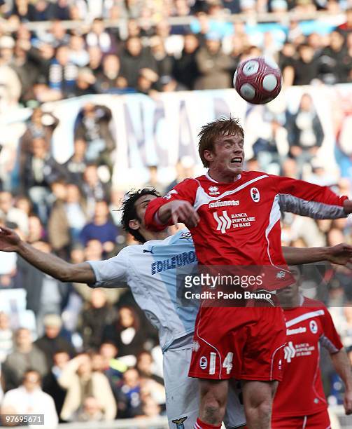 Carlo Alessandro Gazzi of AS Bari in action during the Serie A match between SS Lazio and AS Bari at Stadio Olimpico on March 14, 2010 in Rome, Italy.