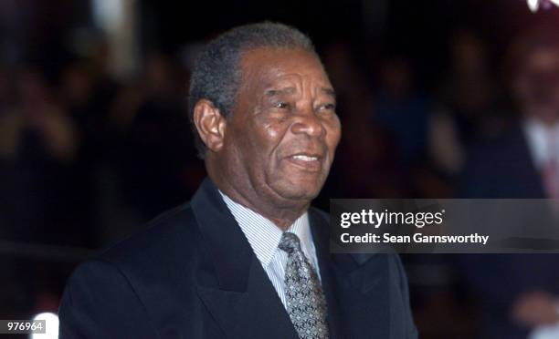 Sir Everton Weekes arrives at the Sir Donald George Bradman Memorial service held at St Peters Cathedral, Adelaide Australia. DIGITAL IMAGE....