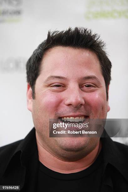 Greg Grunberg of Band with TV talks with media prior to performing at the grand opening of Loehmann's in Costa Mesa on March 13, 2010 in Costa Mesa,...