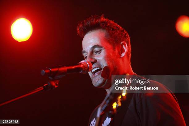 Adrian Pasdar from Band with TV performs at the grand opening of Loehmann's in Costa Mesa on March 13, 2010 in Costa Mesa, California.