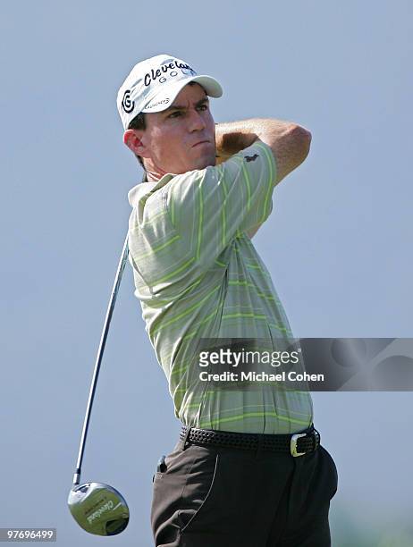 Skip Kendall hits a drive during the continuation of the second round of the Puerto Rico Open presented by Banco Popular at Trump International Golf...