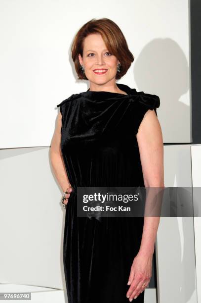 Actress Sigourney Weaver attends the Cesar Film Awards 2010 - Awards Room at Theatre du Chatelet on February 27, 2010 in Paris, France.