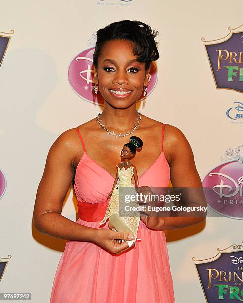 Anika Noni Rose attends Princess Tiana's official induction into the Disney Princess Royal Court and "The Princess and the Frog" DVD launch at The...