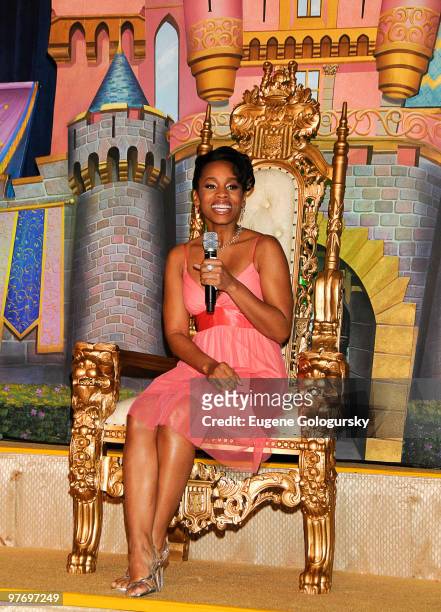 Anika Noni Rose attends Princess Tiana's official induction into the Disney Princess Royal Court and "The Princess and the Frog" DVD launch at The...