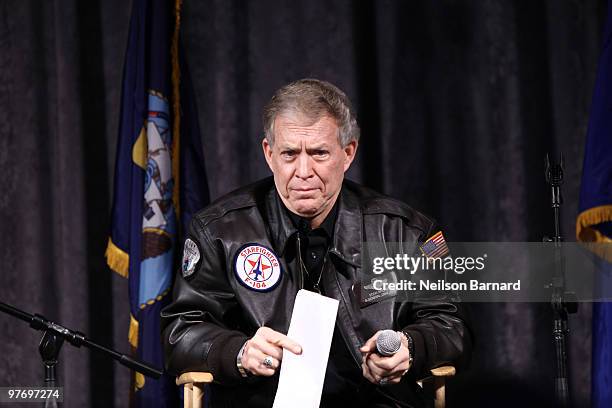 Brigadier General Steve Ritchie attends the "Legends of Aerospace" visit at the Intrepid Sea-Air-Space Museum on March 14, 2010 in New York City.