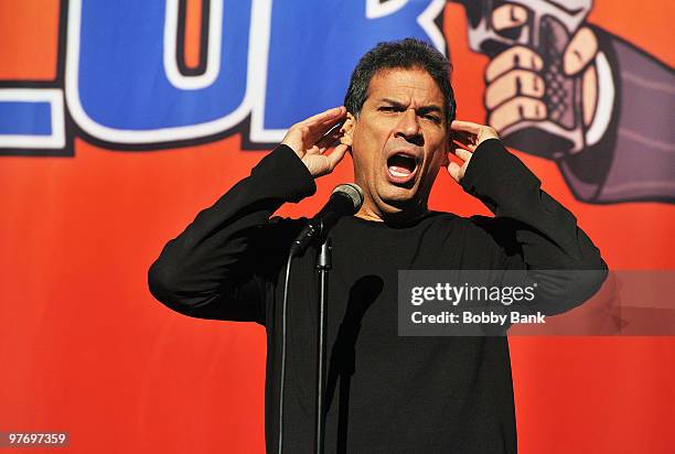 Bobby Collins performs at Uncle Vinnie's Comedy Club on March 13, 2010 in the borough of Staten Island in New York City.