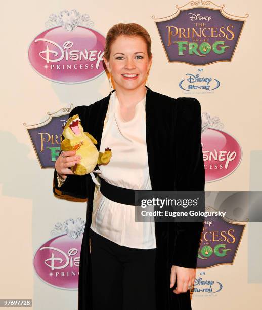 Melissa Joan Hart attends Princess Tiana's official induction into the Disney Princess Royal Court and "The Princess and the Frog" DVD launch at The...