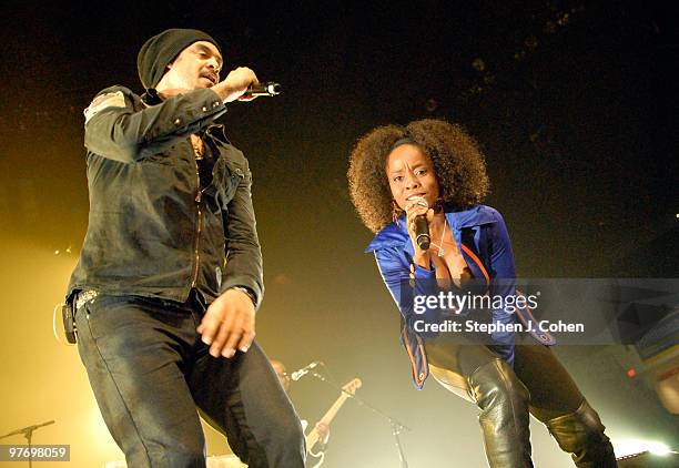 Michael Franti and Cherine Anderson performs at Freedom Hall on March 13, 2010 in Louisville, Kentucky.