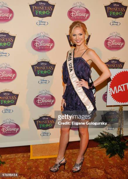 Miss USA Kristen Dalton attends Princess Tiana's official induction into the Disney Princess Royal Court and "The Princess and the Frog" DVD launch...