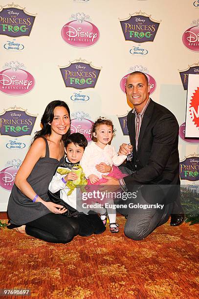 Cristen Barker, Jack Barker, Jasmine Barker and Nigel Barker attend Princess Tiana's official induction into the Disney Princess Royal Court and "The...