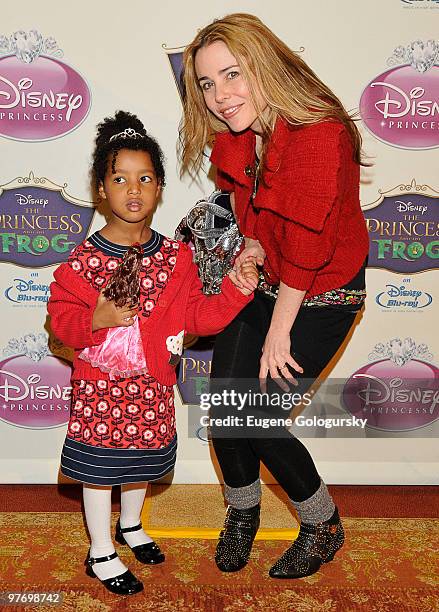 Kerry Butler and her daughter Segi Mazzarino attend Princess Tiana's official induction into the Disney Princess Royal Court and "The Princess and...