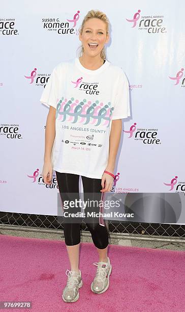 Personality Stephanie Pratt attends the 14th Annual Susan G. Komen LA County Race For The Cure at Dodger Stadium on March 14, 2010 in Los Angeles,...