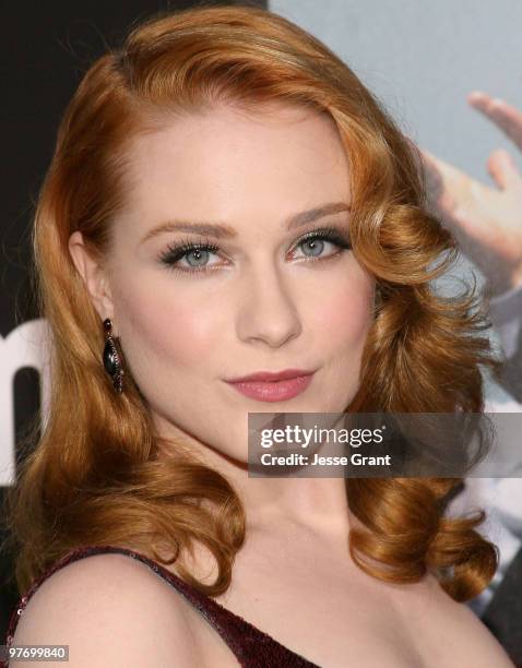 Actress Evan Rachel Wood arrives at the season 7 premiere for "Curb Your Enthusiasm" at the Paramount Theater on the Paramount Studios lot on...