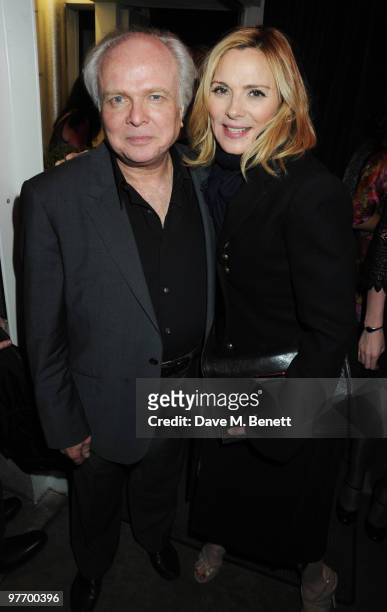 Michael Attenborough and Kim Cattrall attend the Almeida 2010 Fundraising Gala, at the Almeida Theatre on March 14, 2010 in London, England.