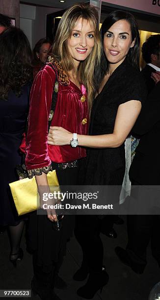 Natasha McElhone and Jessica de Rothschild attend the Almeida 2010 Fundraising Gala, at the Almeida Theatre on March 14, 2010 in London, England.