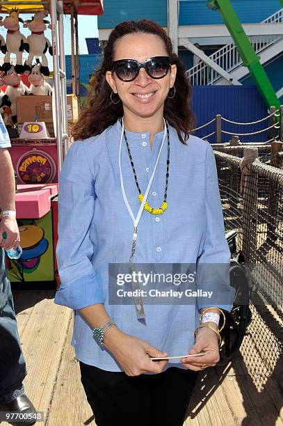 Actress Maya Rudolph attends the Make-A-Wish Foundation's Day of Fun hosted by Kevin & Steffiana James held at Santa Monica Pier on March 14, 2010 in...