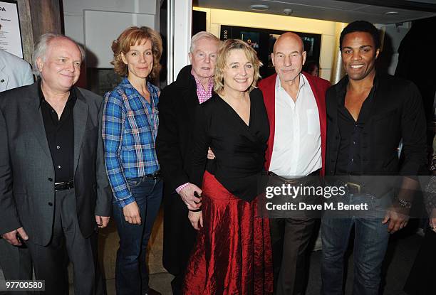 Michael Attenborough, Juliet Stevenson, Sir Derek Jacobi, Sinead Cusack, Patrick Stewart and Ray Fearon attend the Almeida 2010 Fundraising Gala, at...