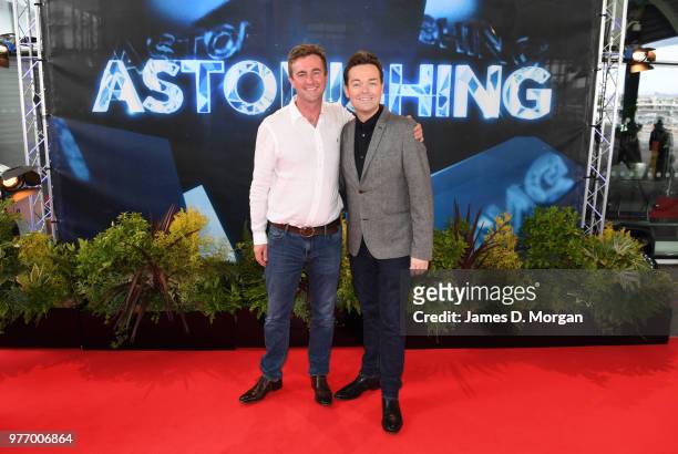 Television personality Stephen Mulhern and his brother Vinny Mulhern at the Ocean Cruise Terminal on June 17, 2018 in Southampton, England....