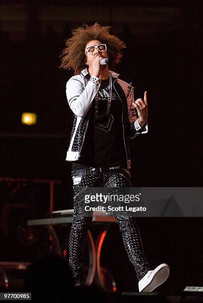 Red Foo of LMFAO performs at the United Center on March 13, 2010 in Chicago, Illinois.