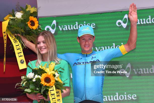 Podium / Jakob Fuglsang of Denmark and Astana Pro Team / during the 82nd Tour of Switzerland 2018, Stage 9 a 34,1km individual time trial stage from...