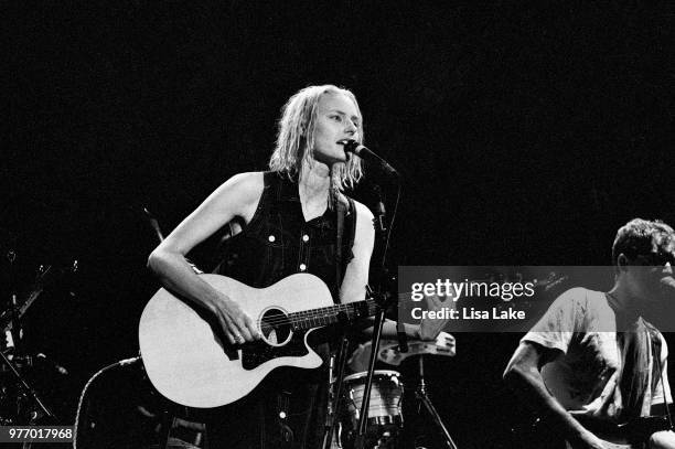 Aimee Mann performs on August 04, 1993 in Easton, Pennsylvania.