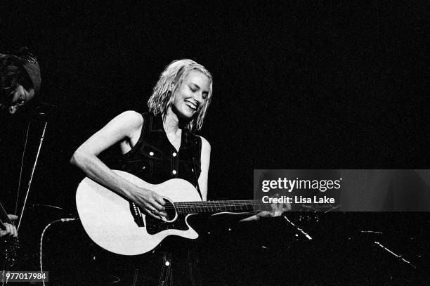 Aimee Mann performs on August 04, 1993 in Easton, Pennsylvania.