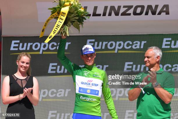 Podium / Enric Mas of Spain and Team Quick-Step Floors Green Best Young Rider Jersey / Celebration / during the 82nd Tour of Switzerland 2018, Stage...