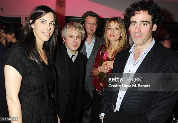 Jessica de Rothschild, Nick Rhodes, Natascha McElhone and Stephen Mangan attend the Almeida 2010 Fundraising Gala, at the Almeida Theatre on March...