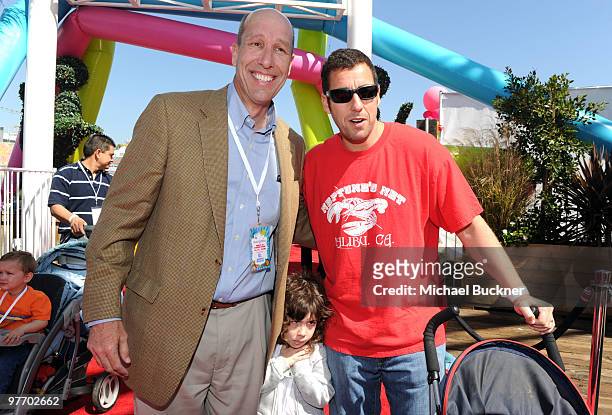 President & Chief Executive Officer, Make-A-Wish Foundation David Williams and actor/comedian Adam Sandler attend the Make-A-Wish Foundation's Day of...