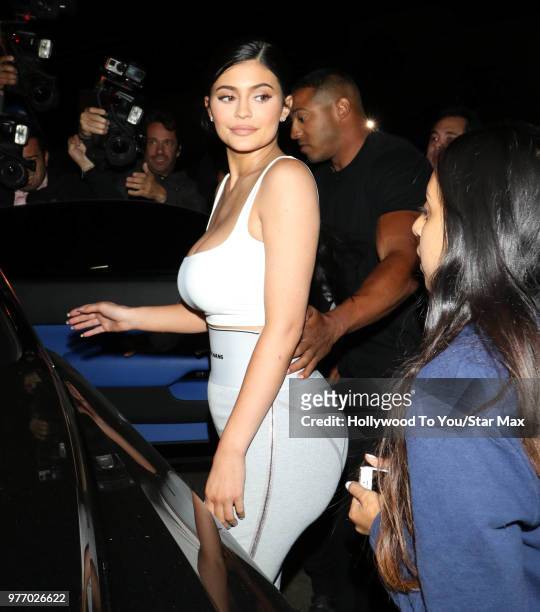 Kylie Jenner seen on June 16, 2018 in Los Angeles, California.