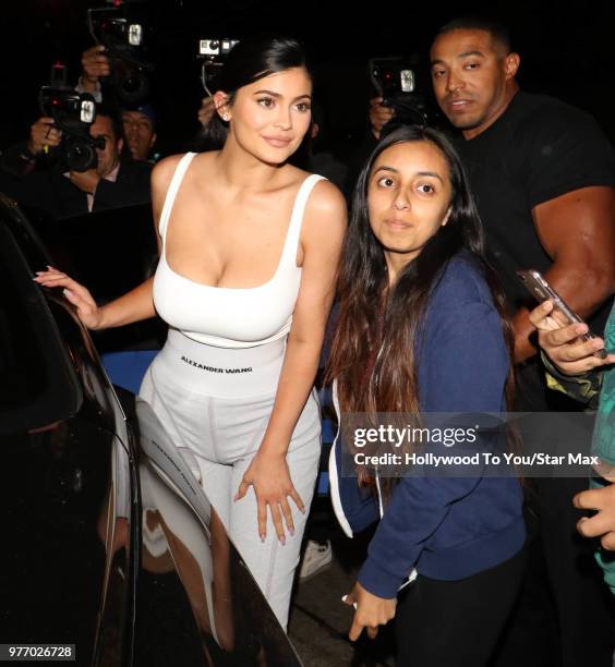 Kylie Jenner seen on June 16, 2018 in Los Angeles, California.