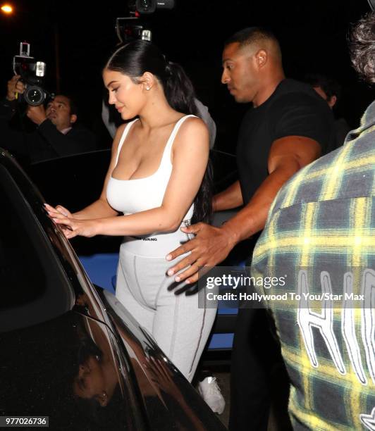 Kylie Jenner seen on June 16, 2018 in Los Angeles, California.