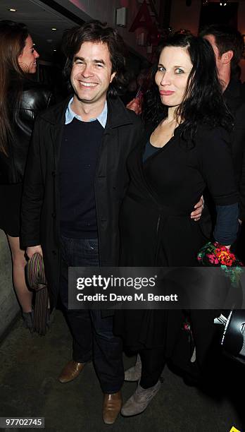 Rupert Goold and Kate Fleetwood attend the Almeida 2010 Fundraising Gala, at the Almeida Theatre on March 14, 2010 in London, England.