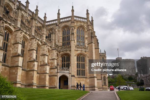 April 2018, Windsor, England: Clouds passing over St. George's chapel. Prince Harry and American actress Meghan Markle are to be married here on the...