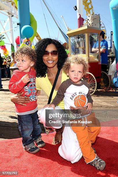 Actress Garcelle Beauvais attends the Make-A-Wish Foundation's Day of Fun hosted by Kevin & Steffiana James held at Santa Monica Pier on March 14,...