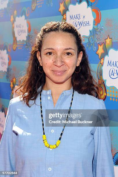 Actress Maya Rudolph attends the Make-A-Wish Foundation's Day of Fun hosted by Kevin & Steffiana James held at Santa Monica Pier on March 14, 2010 in...