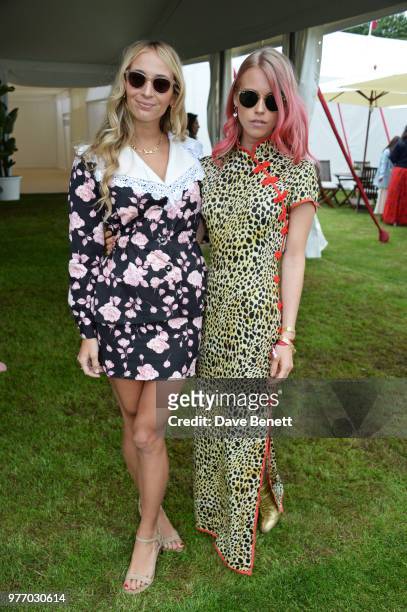 Harley Viera-Newton and Lady Lady Mary Charteris attend the Cartier Queen's Cup Polo Final at Guards Polo Club on June 17, 2018 in Egham, England.