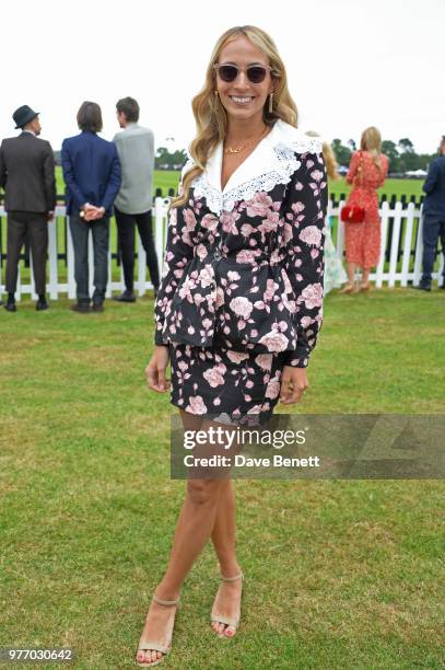 Harley Viera-Newton attends the Cartier Queen's Cup Polo Final at Guards Polo Club on June 17, 2018 in Egham, England.