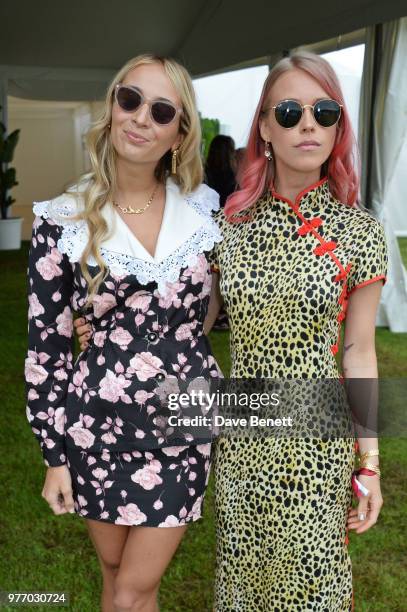 Harley Viera-Newton and Lady Lady Mary Charteris attend the Cartier Queen's Cup Polo Final at Guards Polo Club on June 17, 2018 in Egham, England.