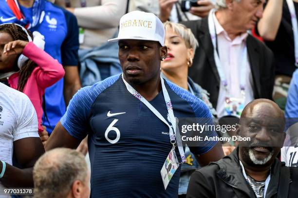 Mathias Pogba, brother of Paul Pogba of France during the 2018 FIFA World Cup Russia group C match between France and Australia at Kazan Arena on...