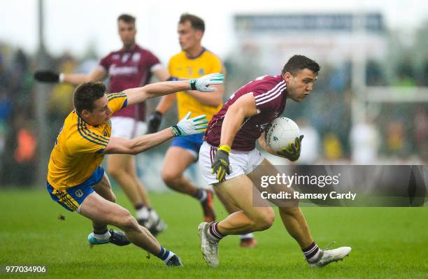 Roscommon , Ireland - 17 June 2018; Damien Comer of Galway in action against Niall McInerney of Roscommon during the Connacht GAA Football Senior...