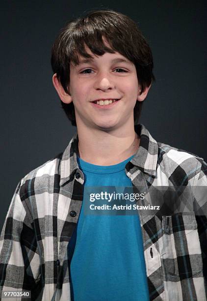 Actor Zachary Gordon visits the Apple Store Soho on March 14, 2010 in New York City.