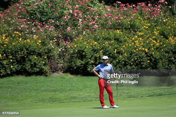 Magnus P Atlevi of Sweden in action during the final round of the 2018 Senior Italian Open presented by Villaverde Resort played at Golf Club Udine...