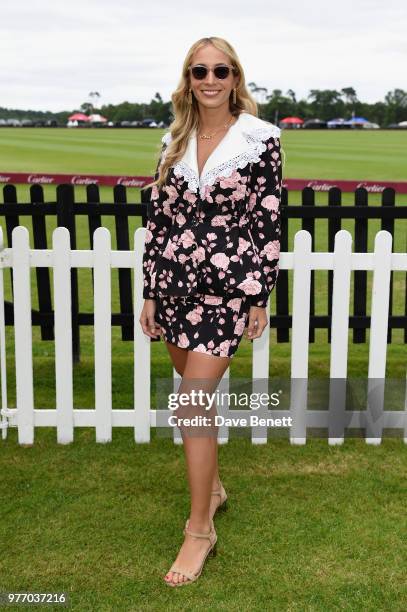 Harley Vera Newton attends the Cartier Queen's Cup Polo at Guards Polo Club on June 17, 2018 in Egham, England.