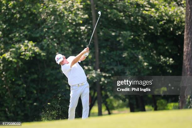 Paul Wesselingh of England in action during the final round of the 2018 Senior Italian Open presented by Villaverde Resort played at Golf Club Udine...