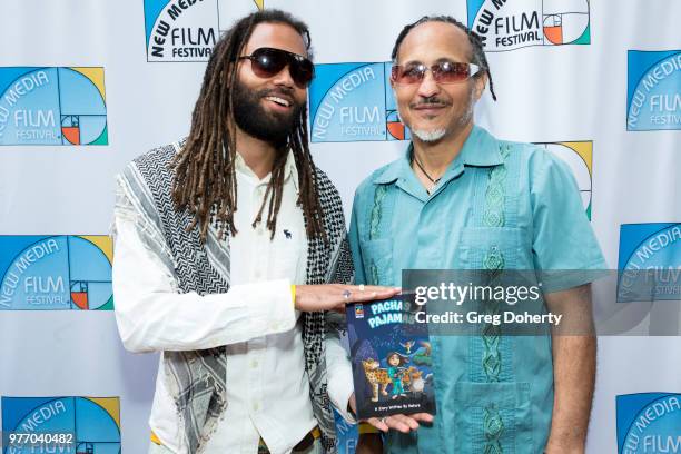 Allah EL and Dave Room attend the 9th Annual New Media Film Festival at James Bridges Theater on June 16, 2018 in Los Angeles, California.