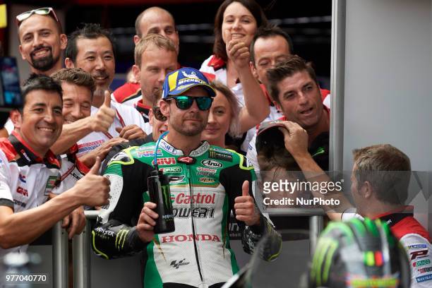 Cal Crutchlow of England and LCR Honda Castrol during the race day of the Gran Premi Monster Energy de Catalunya, Circuit of Catalunya, Montmelo,...